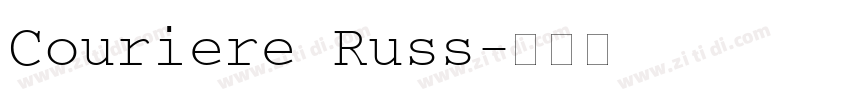 Couriere Russ字体转换
